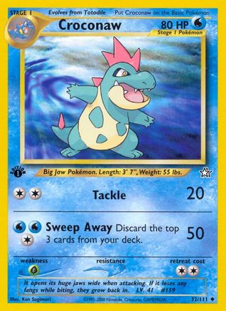 Croconaw 32/111 - Neo Genesis 1st Edition