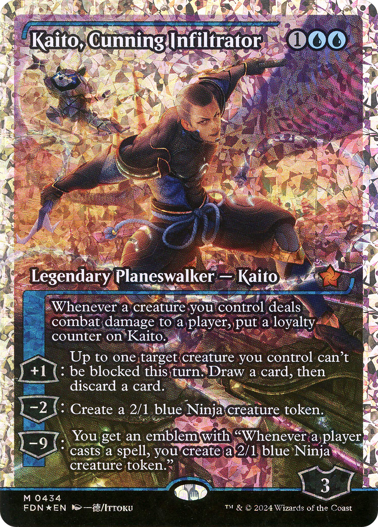 Kaito, Cunning Infiltrator (FDN-434) - Foundations: (Showcase) Foil - Premium MTG Single from Wizards of the Coast - Just $61.81! Shop now at Game Crave Tournament Store
