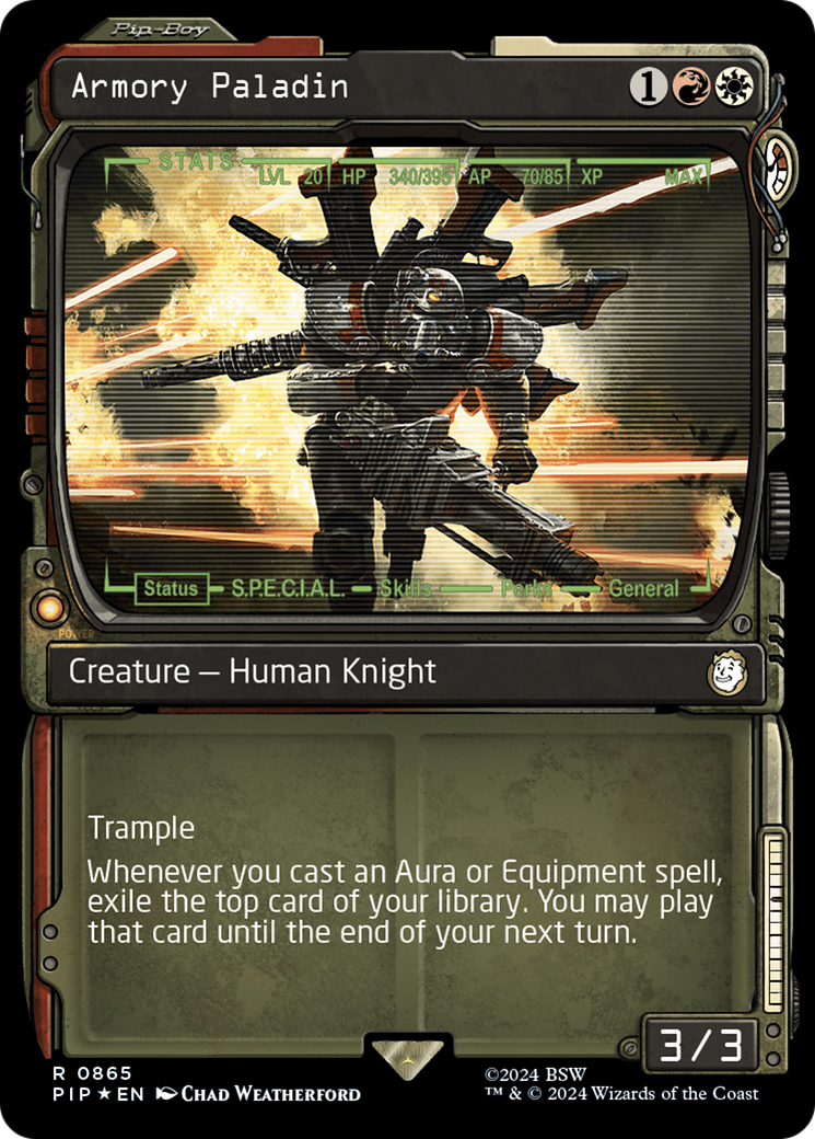 Armory Paladin (PIP-865) - Fallout: (Showcase) Foil - Premium MTG Single from Wizards of the Coast - Just $9.26! Shop now at Game Crave Tournament Store