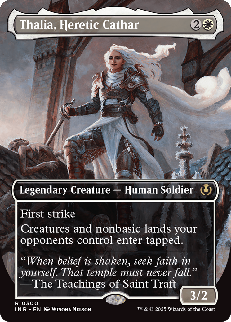 Thalia, Heretic Cathar (borderless) (-300) - Innistrad Remastered Foil - Premium MTG Single from Wizards of the Coast - Just $1.21! Shop now at Game Crave Tournament Store