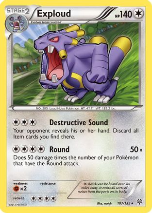 Exploud 107/135 - Plasma Storm Reverse Holofoil