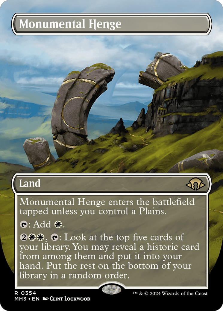 Monumental Henge (MH3-354) - Modern Horizons 3 (Borderless) - Premium MTG Single from Wizards of the Coast - Just $0.71! Shop now at Game Crave Tournament Store