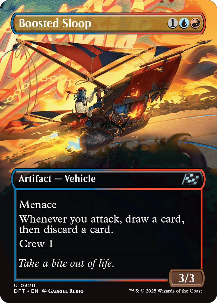 Boosted Sloop (Borderless) (DFT-320) - Aetherdrift Foil - Premium MTG Single from Wizards of the Coast - Just $0.08! Shop now at Game Crave Tournament Store
