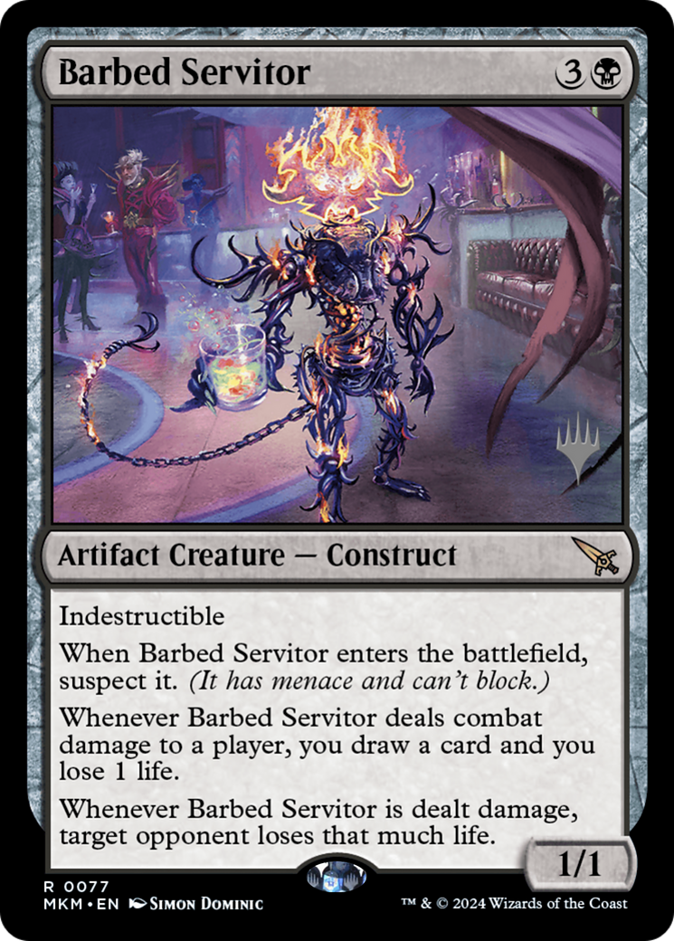 Barbed Servitor (PMKM-77P) - Murders at Karlov Manor Promos - Premium MTG Single from Wizards of the Coast - Just $0.32! Shop now at Game Crave Tournament Store