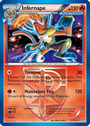 Infernape 17/135 - Plasma Storm Holofoil