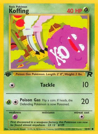 Koffing 58/82 - Team Rocket Unlimited