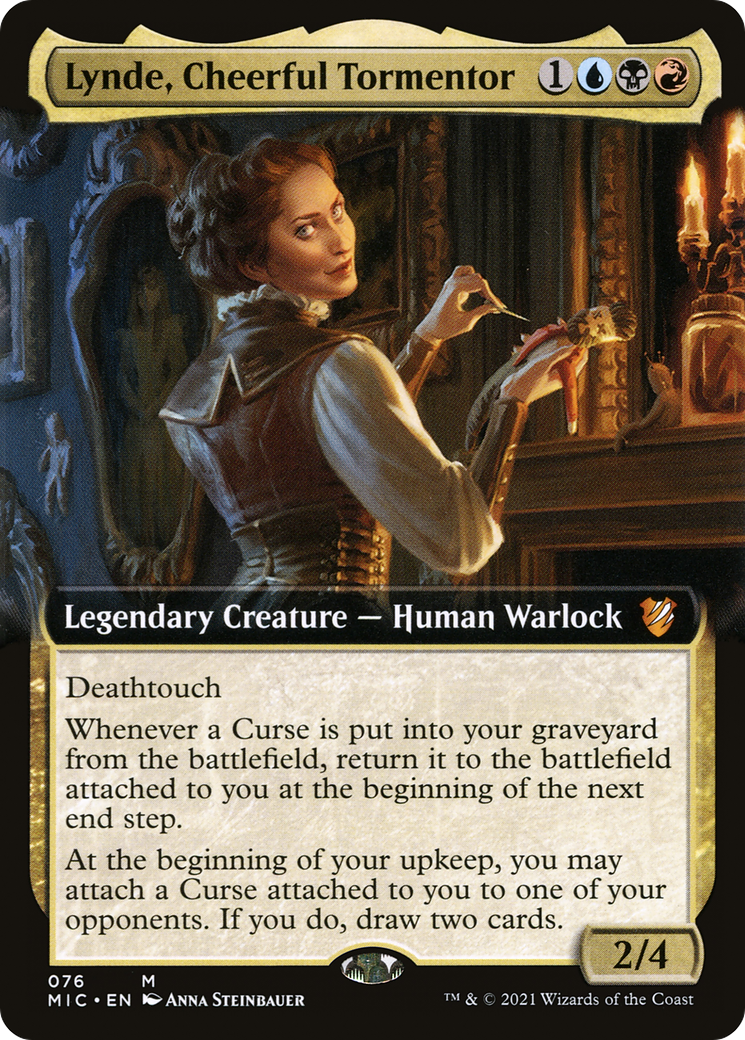 Lynde, Cheerful Tormentor (MIC-076) - Midnight Hunt Commander: (Extended Art) - Premium MTG Single from Wizards of the Coast - Just $0.60! Shop now at Game Crave Tournament Store