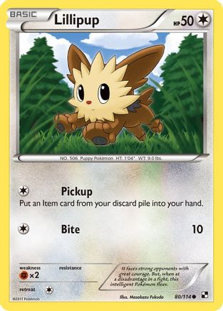Lillipup 80/114 - Black & White Reverse Holofoil