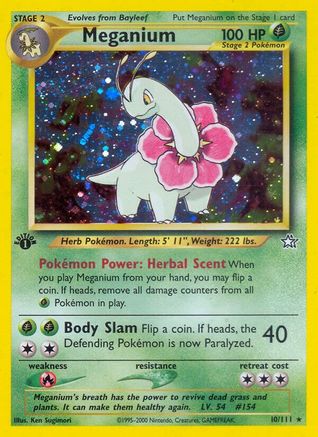 Meganium 10/111 - Neo Genesis 1st Edition Holofoil