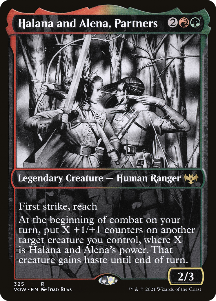 Halana and Alena, Partners (VOW-325) - Innistrad: Crimson Vow: (Showcase) Foil - Premium MTG Single from Wizards of the Coast - Just $0.55! Shop now at Game Crave Tournament Store