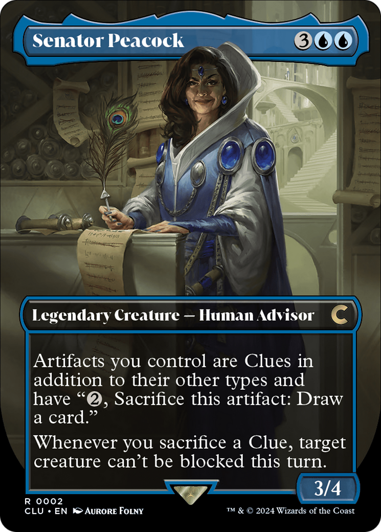 Senator Peacock (CLU-002) - Ravnica: Clue Edition (Borderless) - Premium MTG Single from Wizards of the Coast - Just $0.26! Shop now at Game Crave Tournament Store