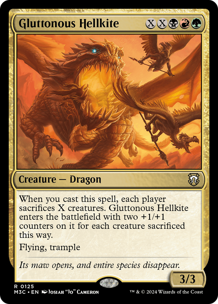 Gluttonous Hellkite (M3C-125) - Modern Horizons 3 Commander Foil - Premium MTG Single from Wizards of the Coast - Just $0.25! Shop now at Game Crave Tournament Store