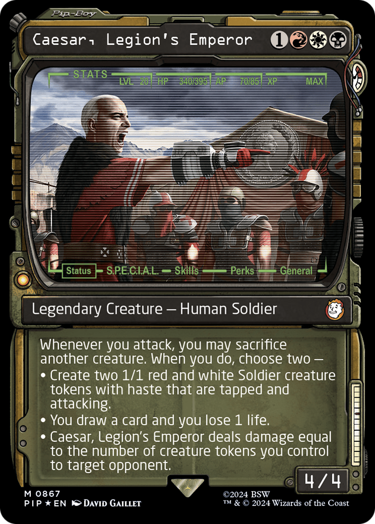 Caesar, Legion's Emperor (PIP-867) - Fallout: (Showcase) - Premium MTG Single from Wizards of the Coast - Just $34.61! Shop now at Game Crave Tournament Store