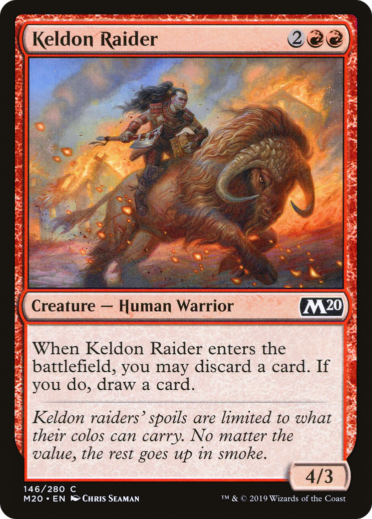 Keldon Raider (M20-146) - Core Set 2020 - Premium MTG Single from Wizards of the Coast - Just $0.25! Shop now at Game Crave Tournament Store