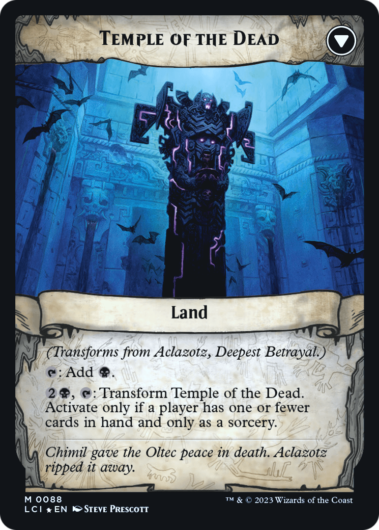 Aclazotz, Deepest Betrayal // Temple of the Dead (PLCI-88S) - The Lost Caverns of Ixalan Promos Foil - Premium MTG Single from Wizards of the Coast - Just $0! Shop now at Game Crave Tournament Store