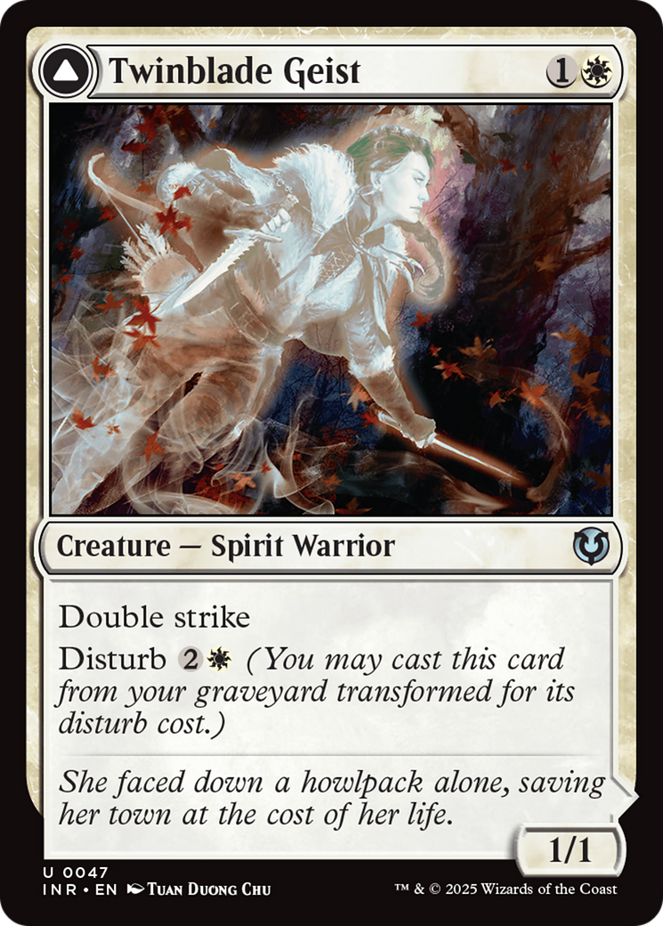 Twinblade Geist // Twinblade Invocation (-047) - Innistrad Remastered Foil - Premium MTG Single from Wizards of the Coast - Just $0.25! Shop now at Game Crave Tournament Store