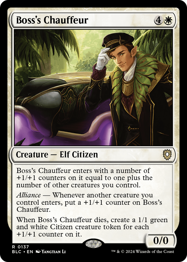 Boss's Chauffeur (BLC-137) - Bloomburrow Commander - Premium MTG Single from Wizards of the Coast - Just $0.25! Shop now at Game Crave Tournament Store
