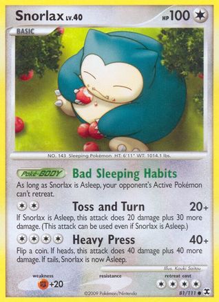 Snorlax 81/111 - Rising Rivals Reverse Holofoil