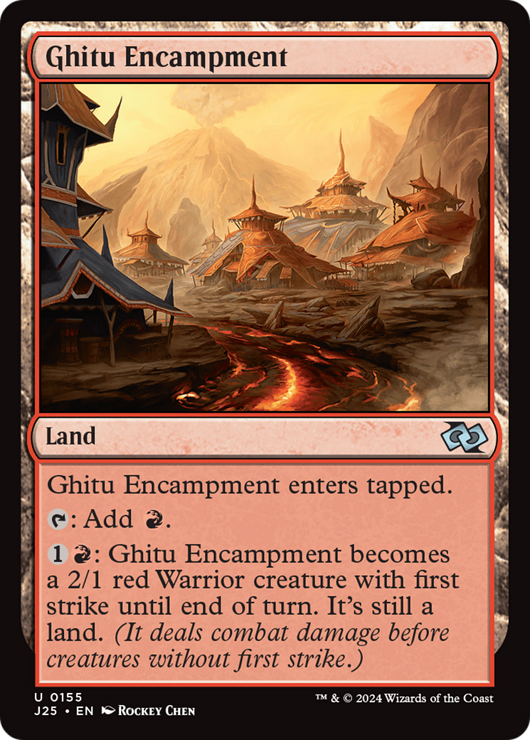 Ghitu Encampment (J25-155) - Foundations Jumpstart - Premium MTG Single from Wizards of the Coast - Just $0.25! Shop now at Game Crave Tournament Store
