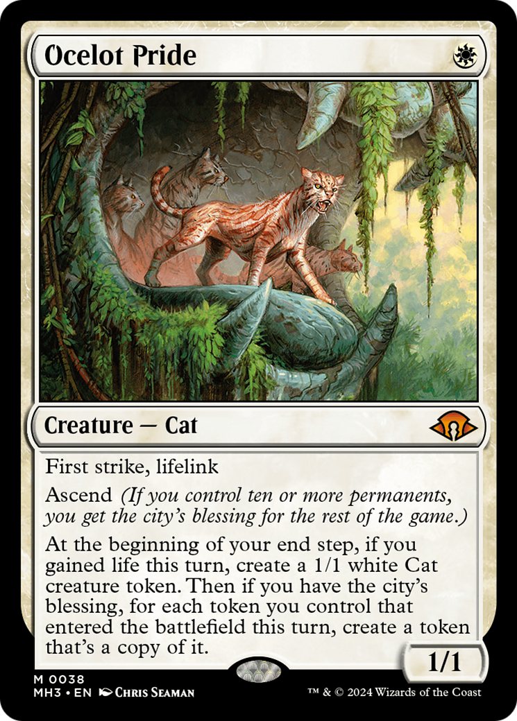 Ocelot Pride (MH3-038) - Modern Horizons 3 Foil - Premium MTG Single from Wizards of the Coast - Just $33.54! Shop now at Game Crave Tournament Store