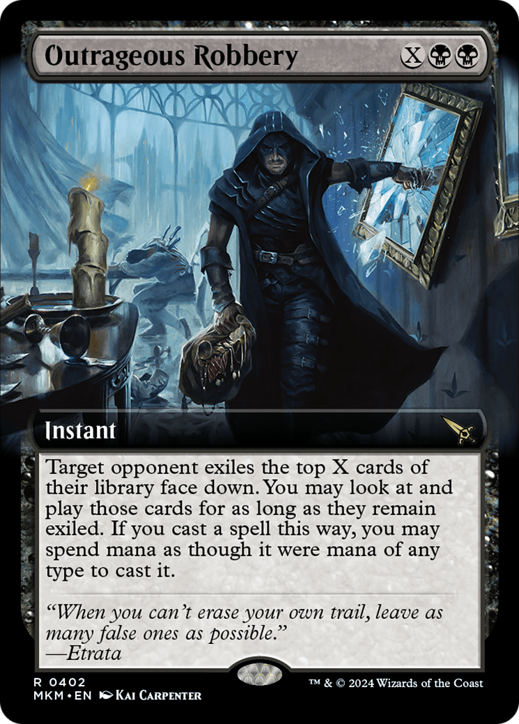 Outrageous Robbery (MKM-402) - Murders at Karlov Manor: (Extended Art) - Premium MTG Single from Wizards of the Coast - Just $0.50! Shop now at Game Crave Tournament Store