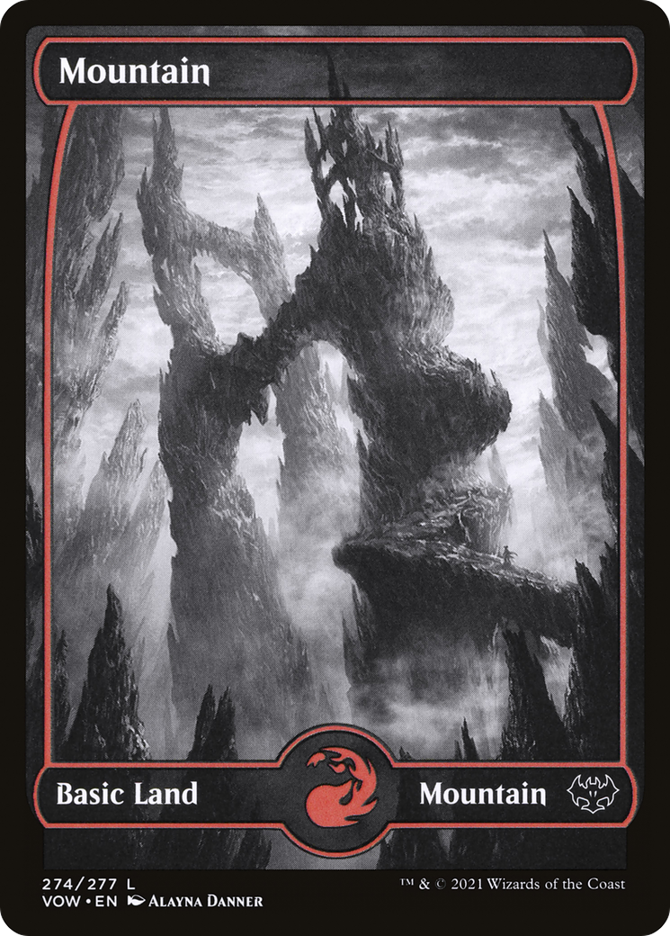 Mountain (VOW-274) - Innistrad: Crimson Vow: (Showcase) Foil - Premium MTG Single from Wizards of the Coast - Just $0.25! Shop now at Game Crave Tournament Store