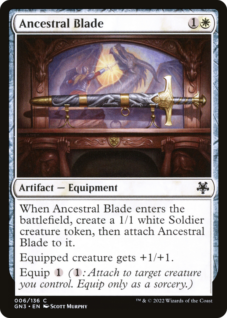 Ancestral Blade (GN3-006) - Game Night: Free-for-All - Premium MTG Single from Wizards of the Coast - Just $0.08! Shop now at Game Crave Tournament Store