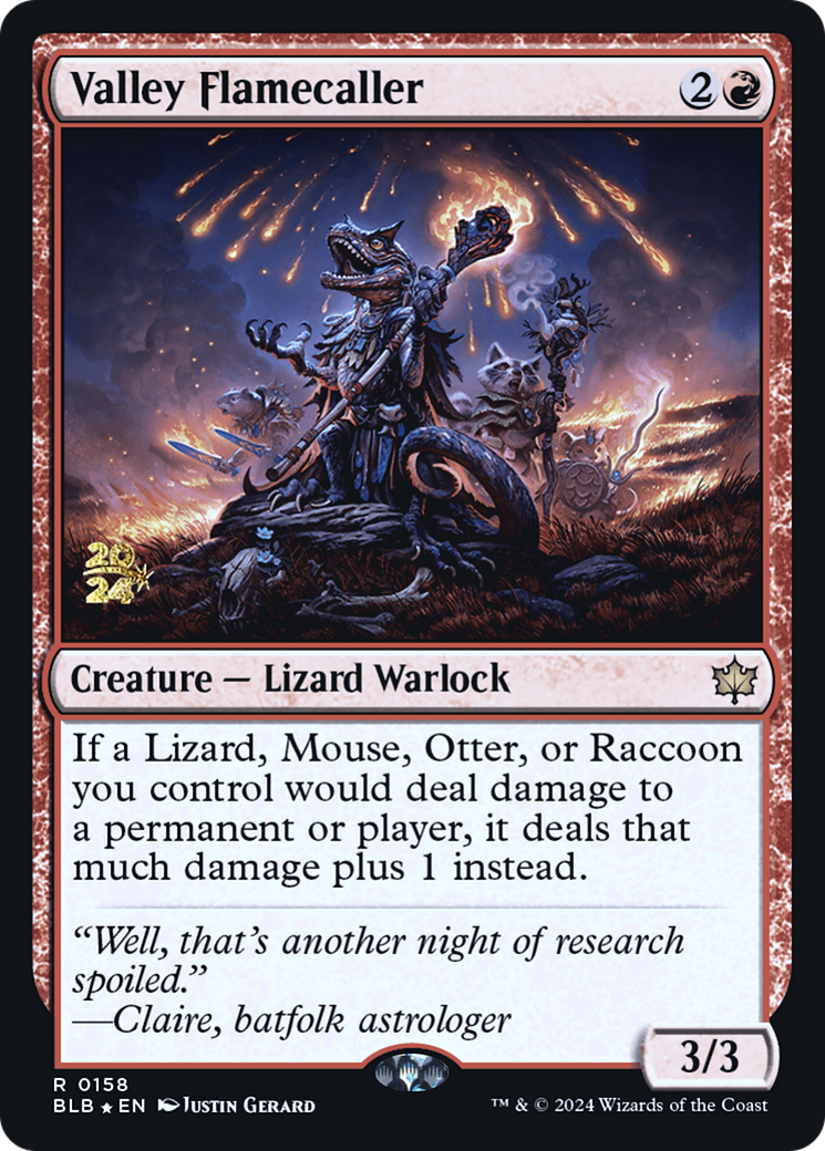 Valley Flamecaller (PBLB-158S) - Bloomburrow Promos Foil