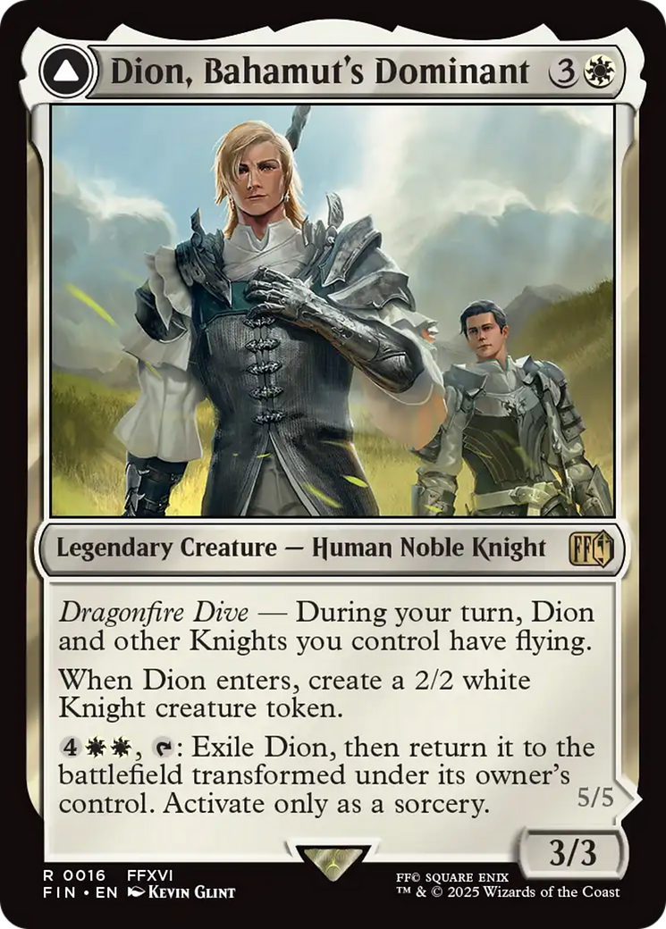 Dion, Bahamut's Dominant // Bahamut, Warden of Light (FIN-016) - FINAL FANTASY: (enchantment) Foil - Premium MTG Single from Wizards of the Coast - Just $0.71! Shop now at Game Crave Tournament Store