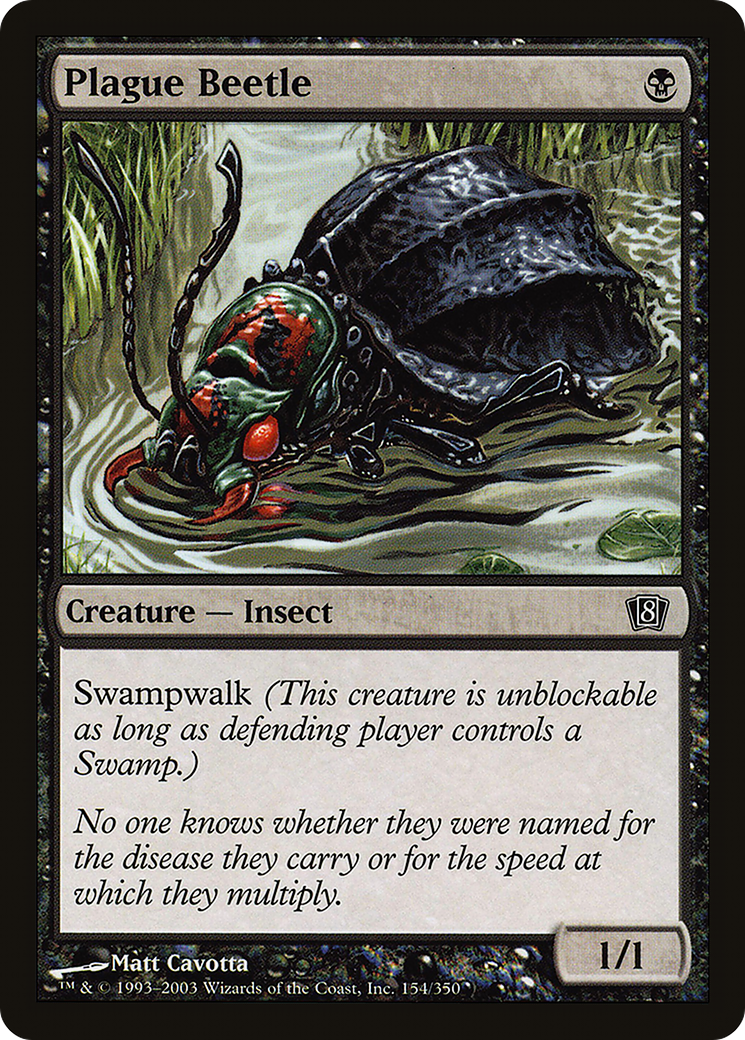 Plague Beetle (8ED-154★) - 8th Edition Foil