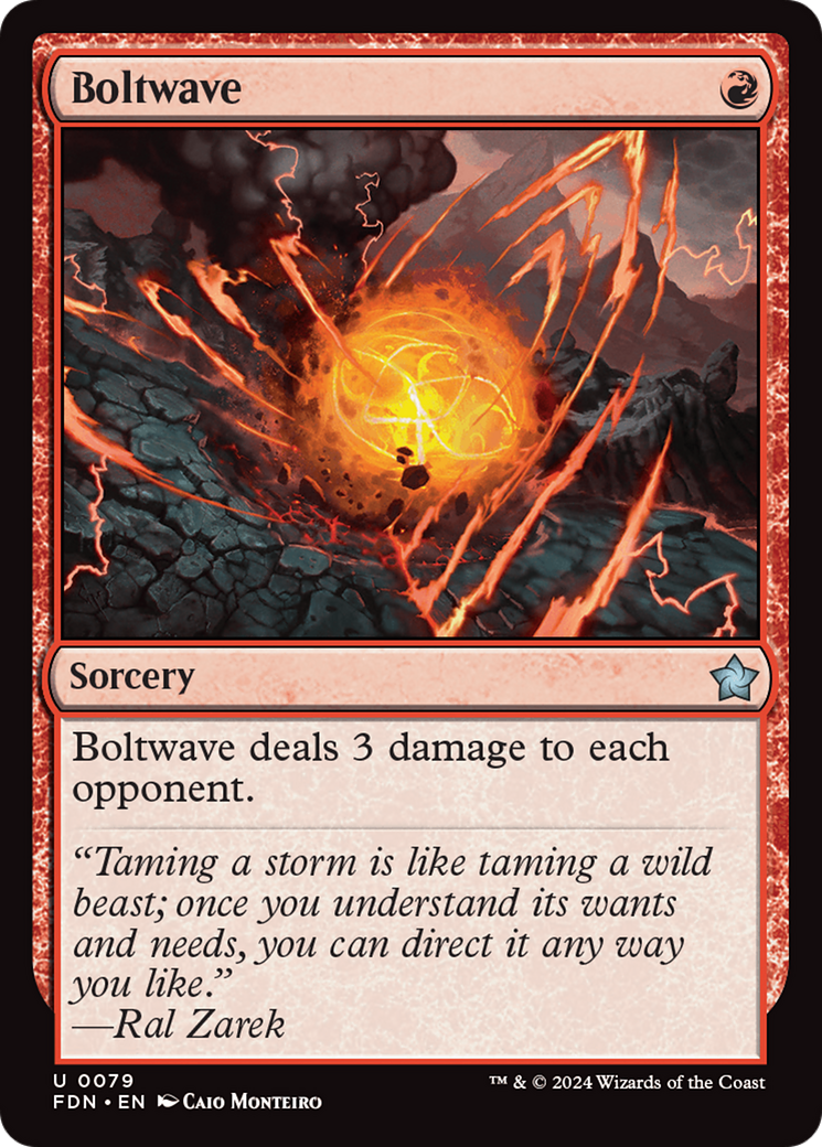 Boltwave (FDN-079) - Foundations - Premium MTG Single from Wizards of the Coast - Just $1.75! Shop now at Game Crave Tournament Store