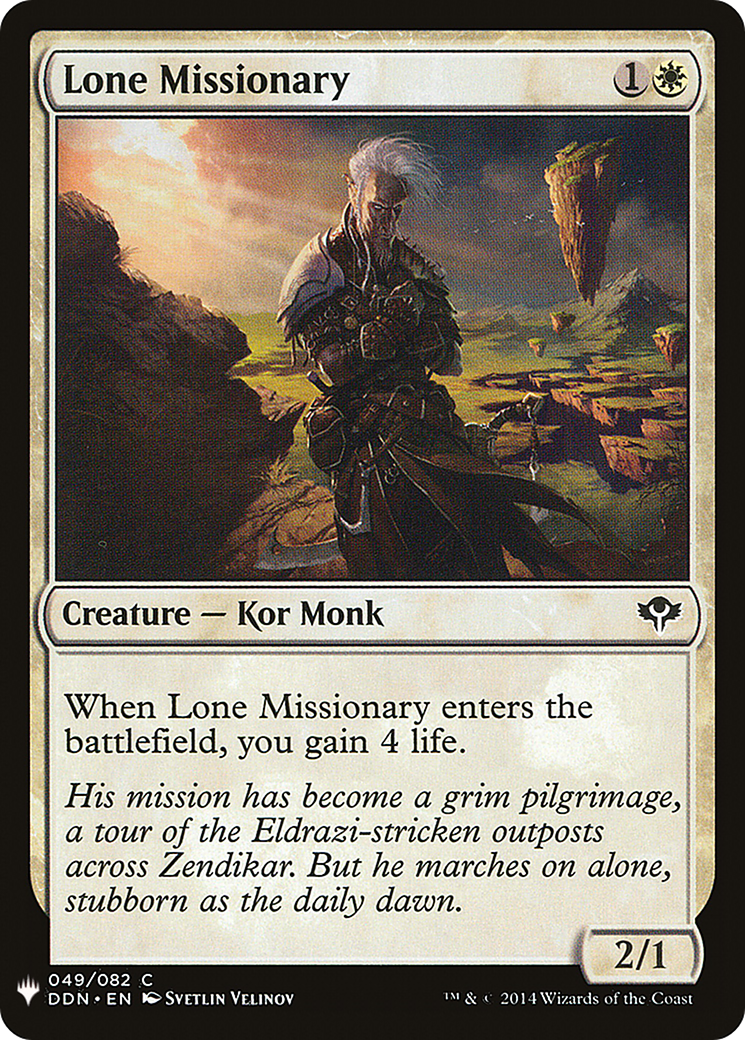 Lone Missionary (MB1-163) - Mystery Booster - Premium MTG Single from Wizards of the Coast - Just $0.25! Shop now at Game Crave Tournament Store