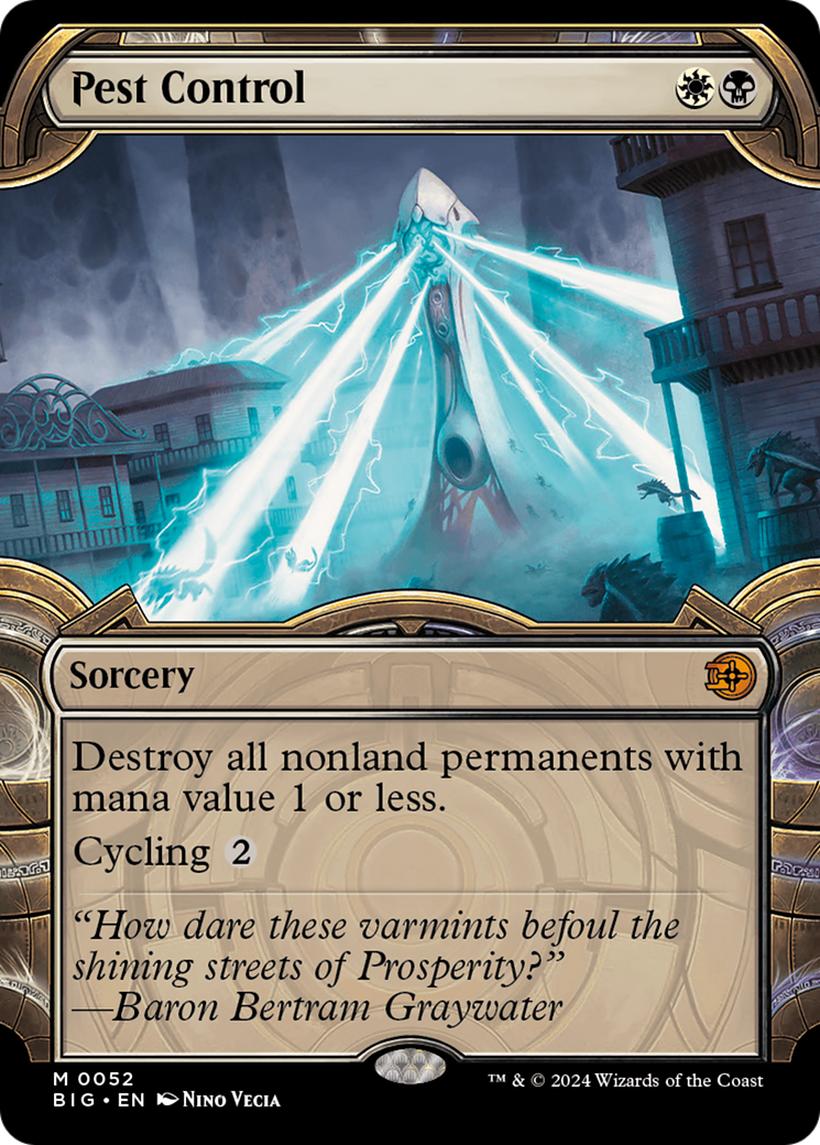 Pest Control (BIG-052) - The Big Score: (Showcase) (Borderless) Foil - Premium MTG Single from Wizards of the Coast - Just $29.90! Shop now at Game Crave Tournament Store