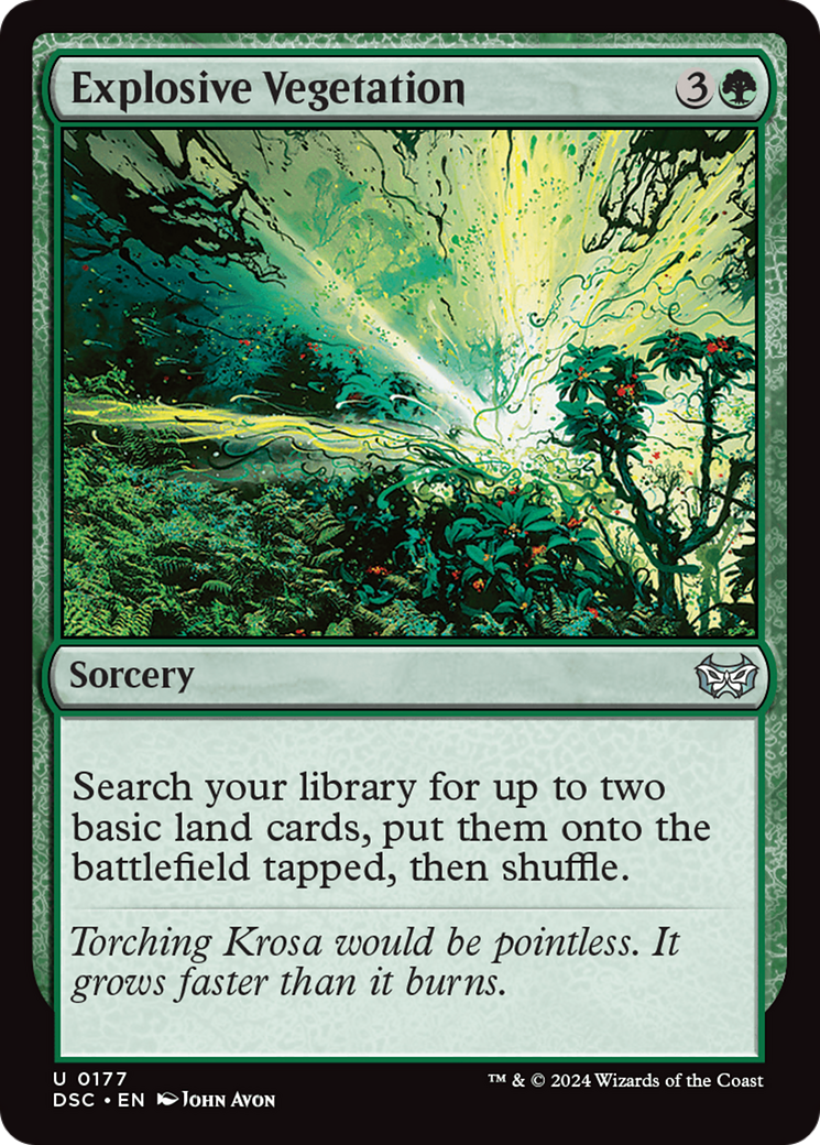 Explosive Vegetation (DSC-177) - Duskmourn: House of Horror Commander - Premium MTG Single from Wizards of the Coast - Just $0.25! Shop now at Game Crave Tournament Store