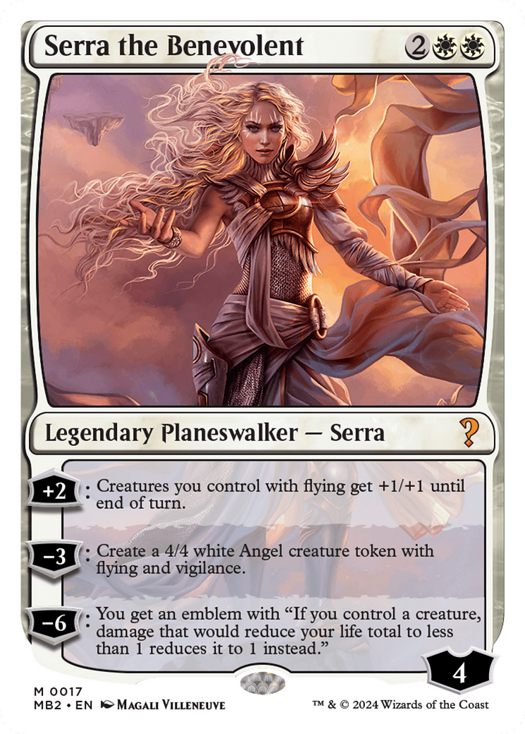 Serra the Benevolent (MB2-017) - Mystery Booster 2 - Premium MTG Single from Wizards of the Coast - Just $2.14! Shop now at Game Crave Tournament Store