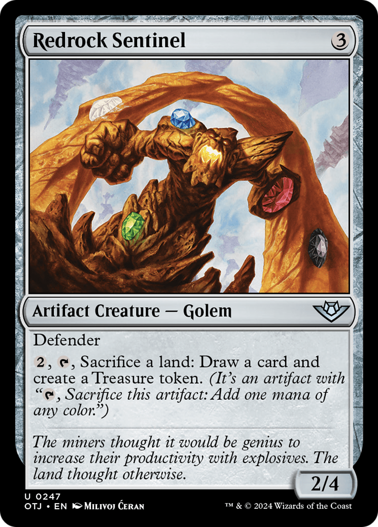 Redrock Sentinel (OTJ-247) - Outlaws of Thunder Junction - Premium MTG Single from Wizards of the Coast - Just $0.25! Shop now at Game Crave Tournament Store