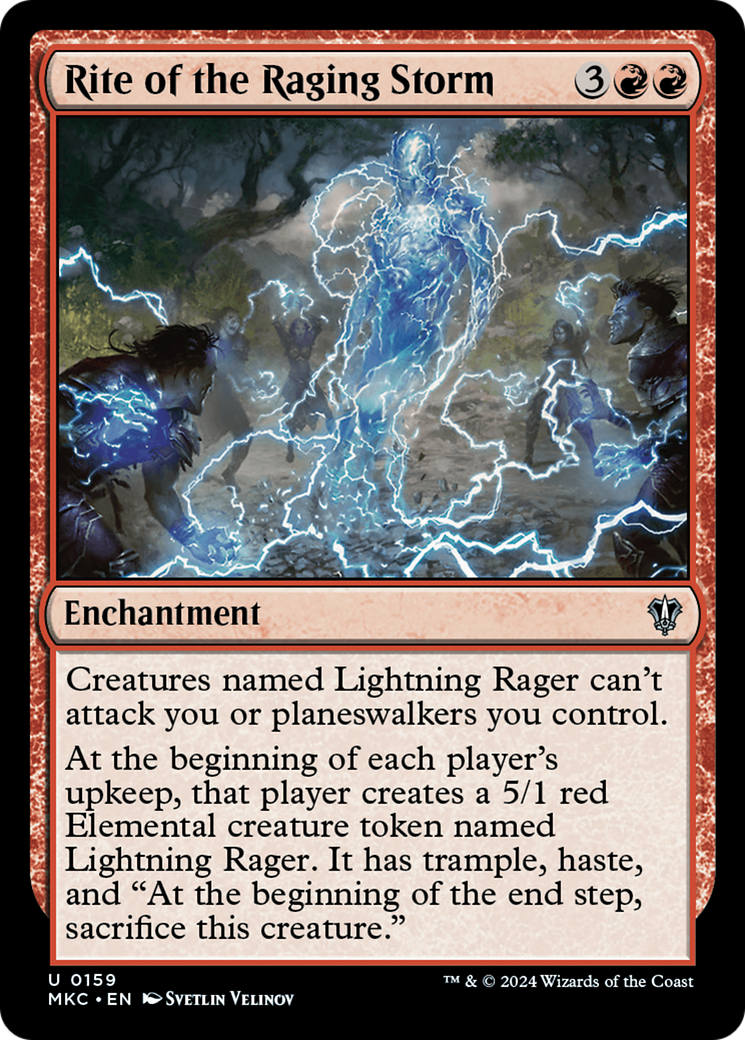 Rite of the Raging Storm (MKC-159) - Murders at Karlov Manor Commander - Premium MTG Single from Wizards of the Coast - Just $0.26! Shop now at Game Crave Tournament Store