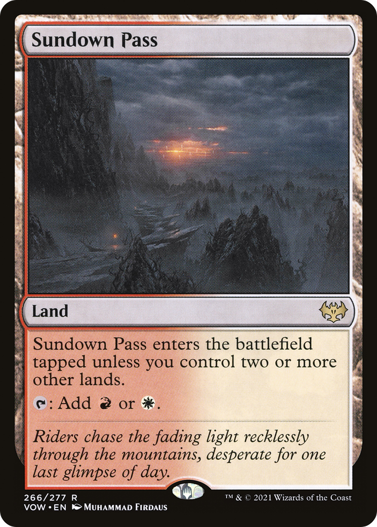 Sundown Pass (VOW-266) - Innistrad: Crimson Vow - Premium MTG Single from Wizards of the Coast - Just $1.19! Shop now at Game Crave Tournament Store