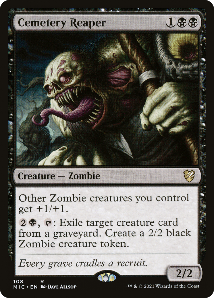 Cemetery Reaper (MIC-108) - Midnight Hunt Commander - Premium MTG Single from Wizards of the Coast - Just $0.54! Shop now at Game Crave Tournament Store