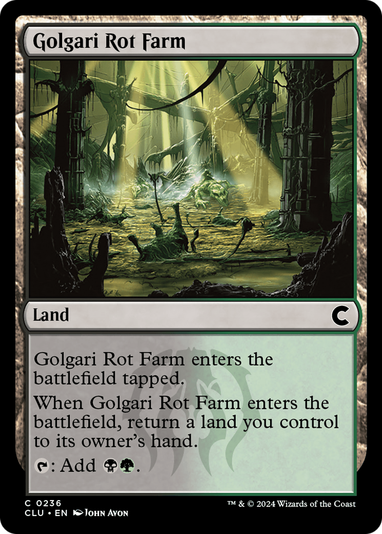 Golgari Rot Farm (CLU-236) - Ravnica: Clue Edition - Premium MTG Single from Wizards of the Coast - Just $0.25! Shop now at Game Crave Tournament Store