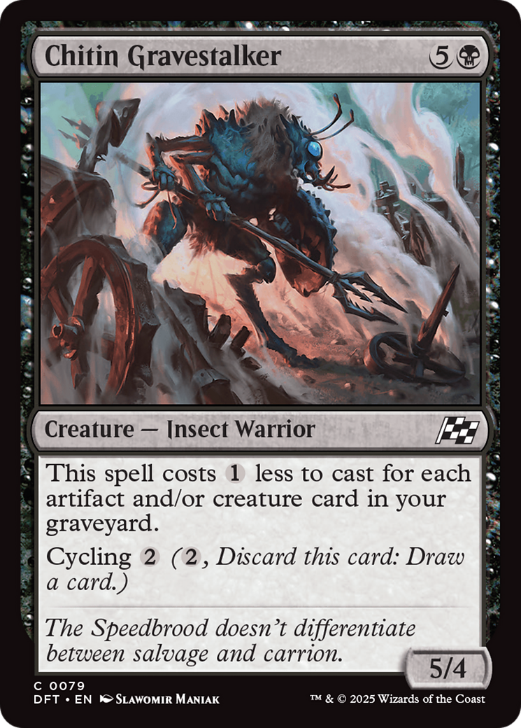 Chitin Gravestalker (DFT-079) - Aetherdrift Foil - Premium MTG Single from Wizards of the Coast - Just $0.08! Shop now at Game Crave Tournament Store