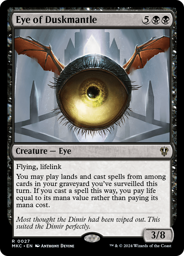 Eye of Duskmantle (MKC-027) - Murders at Karlov Manor Commander - Premium MTG Single from Wizards of the Coast - Just $0.25! Shop now at Game Crave Tournament Store