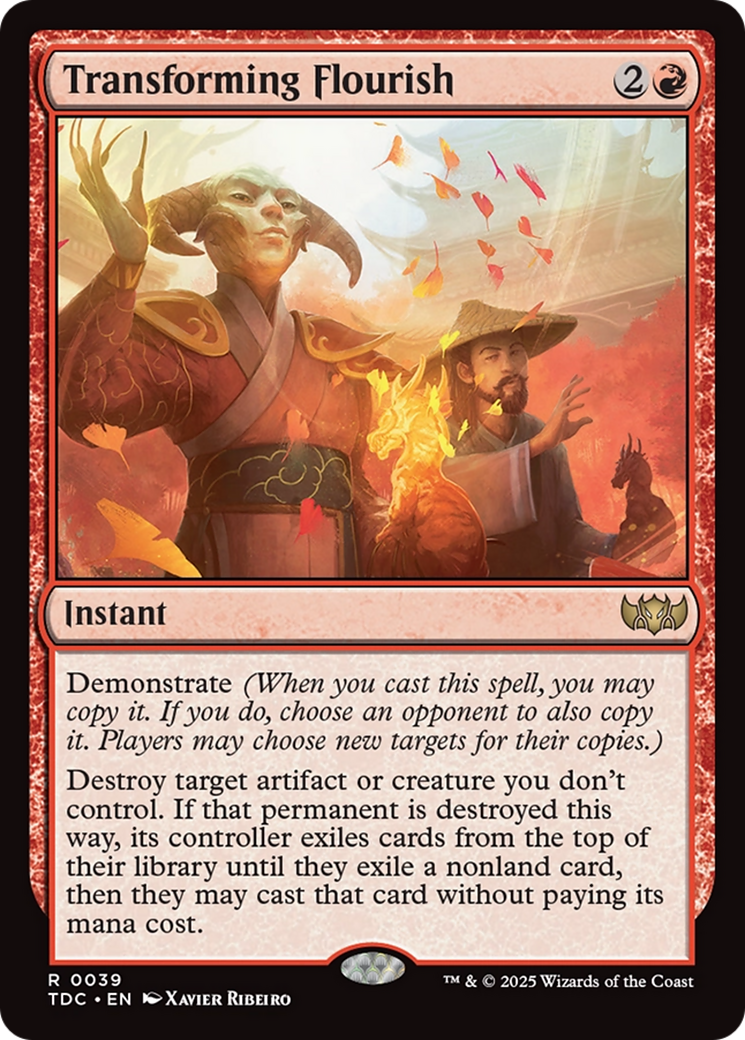 Transforming Flourish (TDC-039) - Tarkir: Dragonstorm Commander - Premium MTG Single from Wizards of the Coast - Just $0.08! Shop now at Game Crave Tournament Store