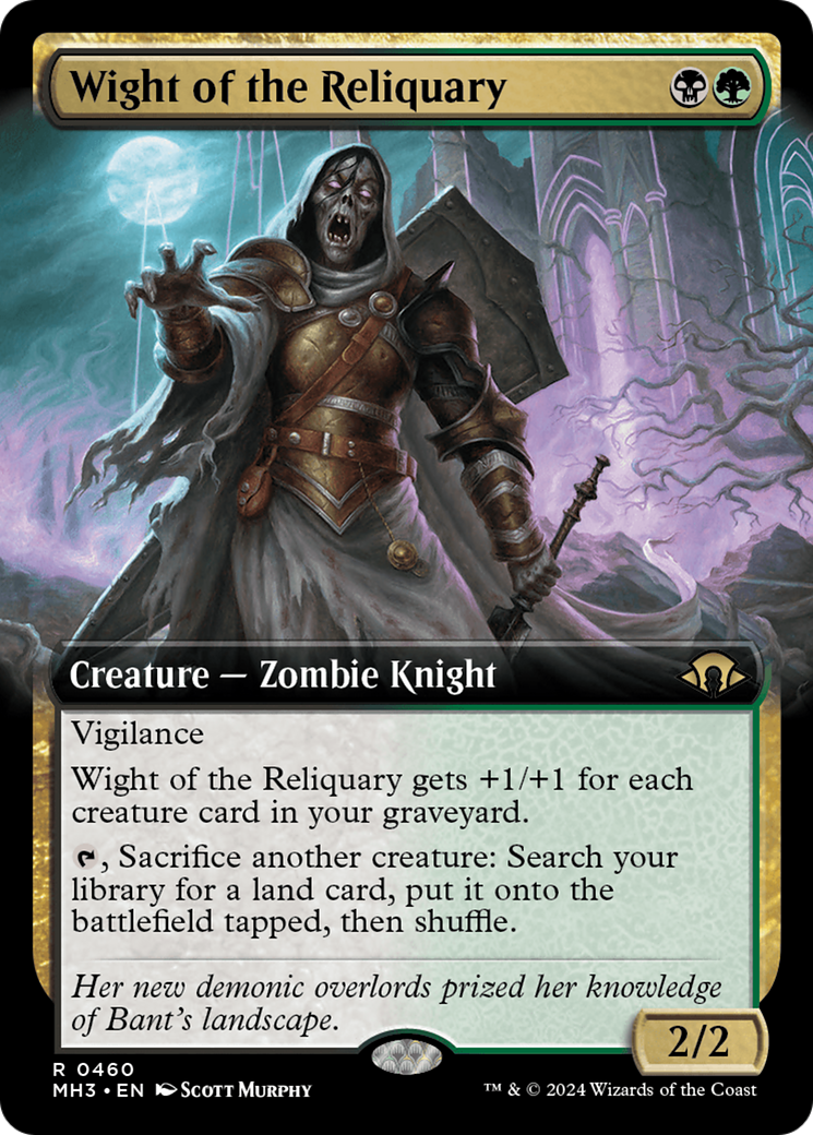 Wight of the Reliquary (MH3-460) - Modern Horizons 3: (Extended Art) - Premium MTG Single from Wizards of the Coast - Just $2.49! Shop now at Game Crave Tournament Store
