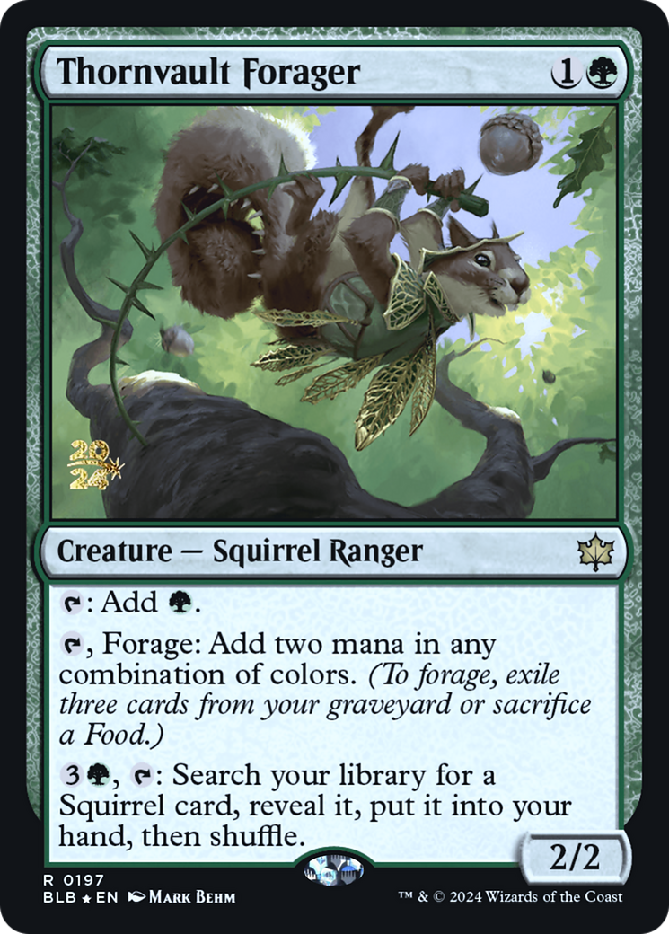 Thornvault Forager (PBLB-197S) - Bloomburrow Promos Foil - Premium MTG Single from Wizards of the Coast - Just $0.70! Shop now at Game Crave Tournament Store