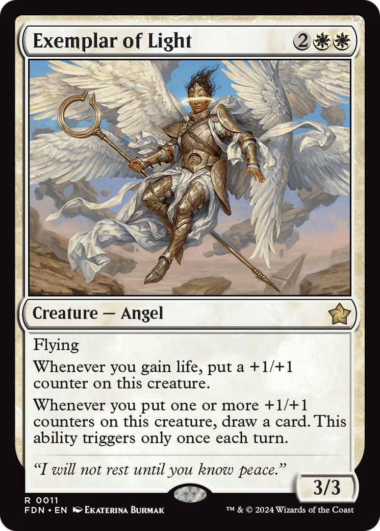 Exemplar of Light (FDN-011) - Foundations Foil - Premium MTG Single from Wizards of the Coast - Just $1.62! Shop now at Game Crave Tournament Store
