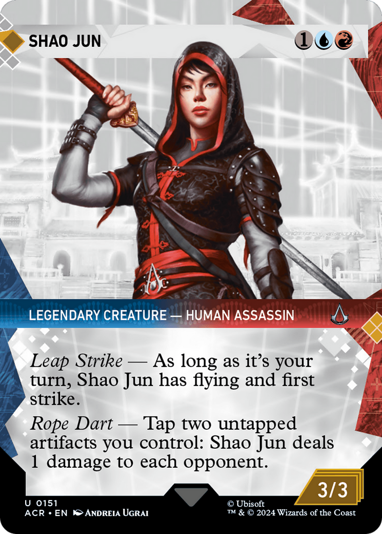 Shao Jun (ACR-151) - Assassin's Creed: (Showcase) (Borderless) Foil - Premium MTG Single from Wizards of the Coast - Just $0.25! Shop now at Game Crave Tournament Store