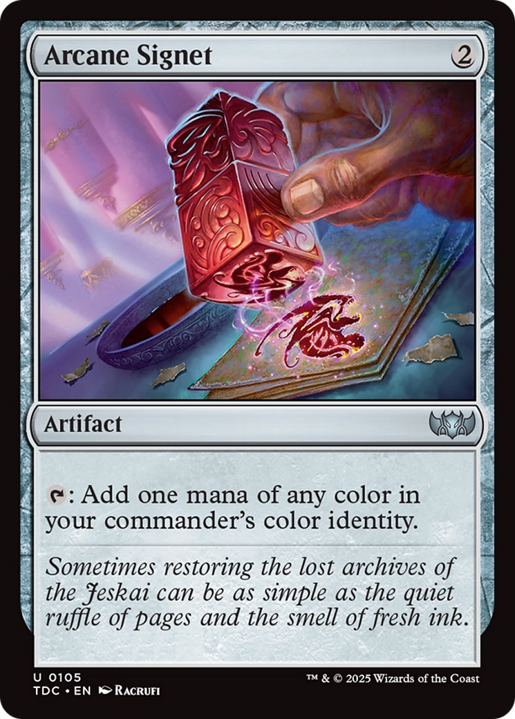 Arcane Signet (TDC-105) - Tarkir: Dragonstorm Commander - Premium MTG Single from Wizards of the Coast - Just $0.08! Shop now at Game Crave Tournament Store