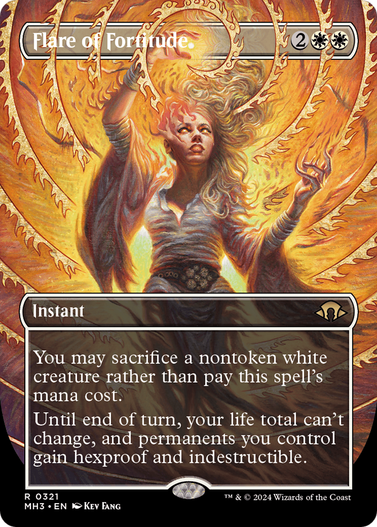 Flare of Fortitude (MH3-321) - Modern Horizons 3 (Borderless) - Premium MTG Single from Wizards of the Coast - Just $7.45! Shop now at Game Crave Tournament Store