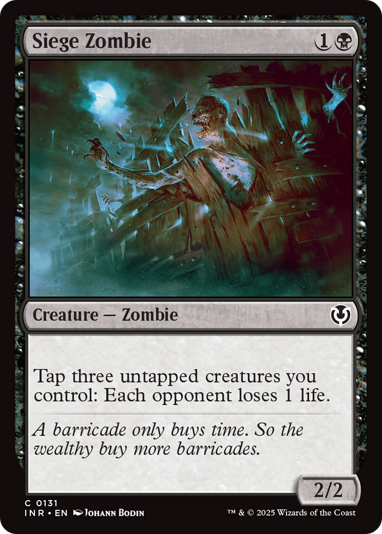 Siege Zombie (-131) - Innistrad Remastered Foil - Premium MTG Single from Wizards of the Coast - Just $0.26! Shop now at Game Crave Tournament Store